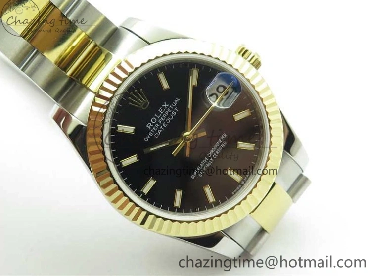 Best AAA Replica Sites Sticks YG BP Edition Black WaterResistant Bracelet Datejust on 278273 2718 SS Best Markers Dial Maker YG 31mm SS Oyster 0112